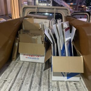 豊後高田市で引越し後の荷解きで出た多量ダンボールをまとめて回収！